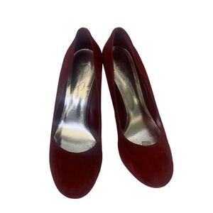 Jessica Simpson Red Suede Pumps